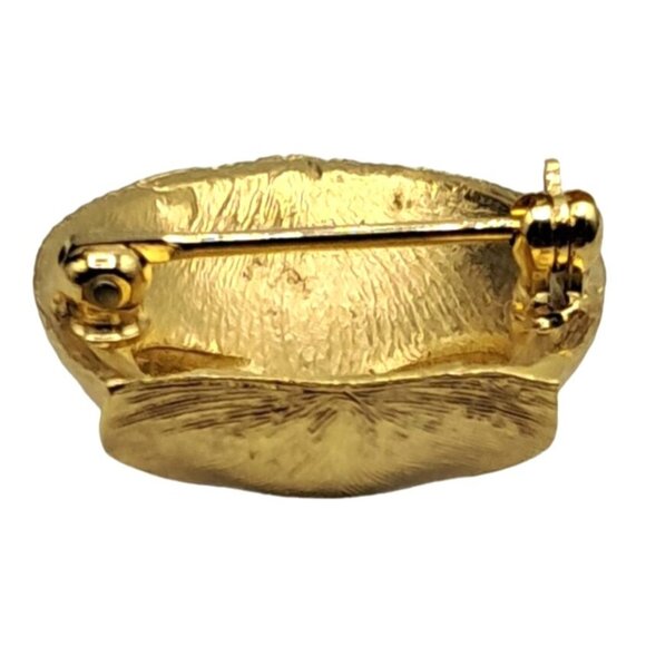 Vintage Trifari Owl Brooch Gold Tone Figural Pin Costume Jewelry Modernist - Picture 9 of 11